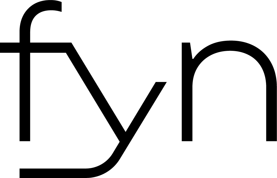 fyn logo in minimalist black typography